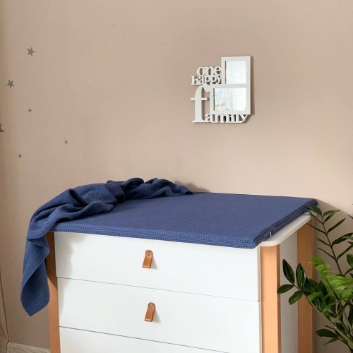 Пеленальный матрасик Маленькая Соня вафля 70х80 см Синий 112120183