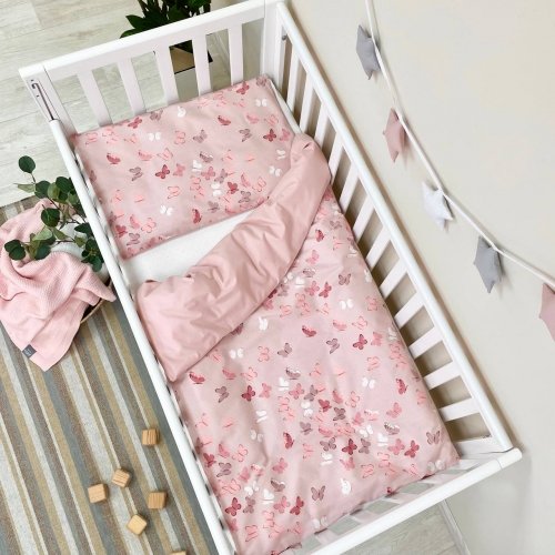 Детское постельное белье в кроватку Маленькая Соня Baby Dream Бабочки Розовый 0303222