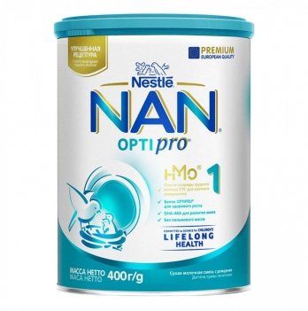Детская молочная смесь для новорожденных NAN 1 Optipro 400г 1000001