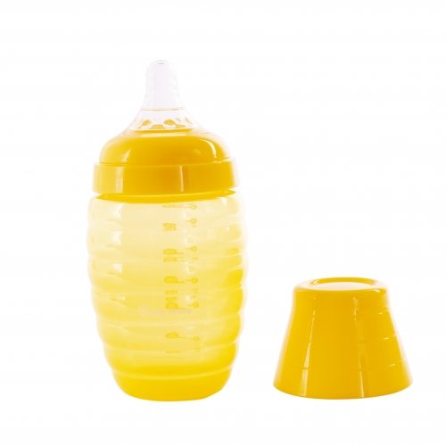 Бутылочка для кормления с силиконовой соской Baby Team 250 мл Желтый 1002