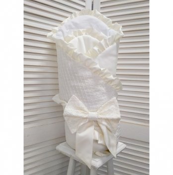 Демисезонный конверт-одеяло для новорожденного Flavien 1058/02 молочный