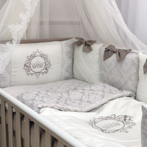 Детское постельное белье и бортики в кроватку Маленькая Соня Elegance Какао Коричневый 0245420
