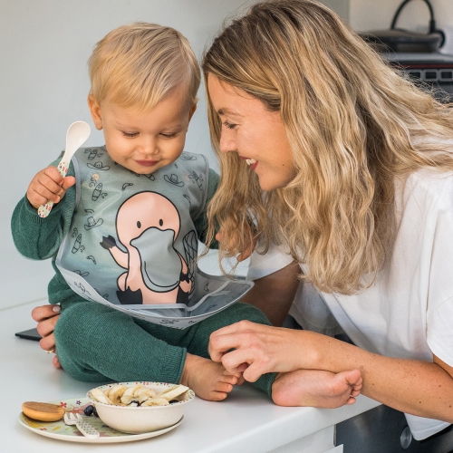 Нагрудник фартук BabyOno Мои новые открытия Серый 838