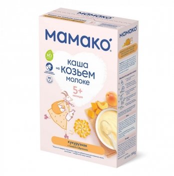 Каша кукурузная на козьем молоке Mamako с тыквой и абрикосом 200 г 1105404