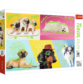 Пазлы Trefl Неоновые рисунки: Собачки 1000 шт 10578