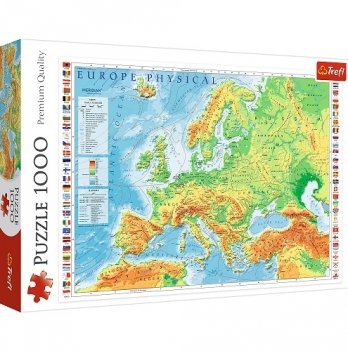 Пазлы Trefl Физическая карта Европы 1000 шт 10605