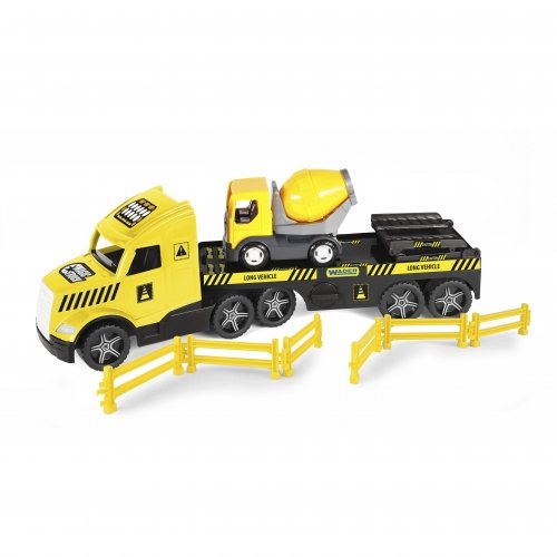 Детская игрушка Wader Magic Truck Technic Эвакуатор с бетономешалкой 36460