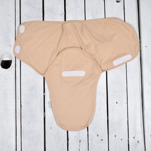 Евро пеленка кокон на липучках и шапка для новорожденных Magbaby Merely Бежевый 106462