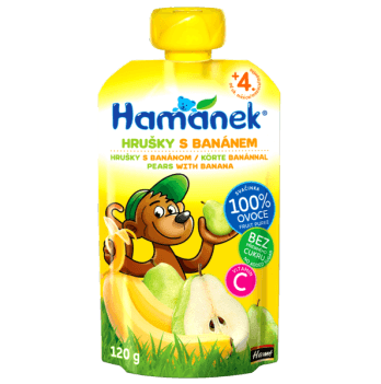 Пюре фруктовое Hame Hamanek Груша с бананом 120 г 1215896