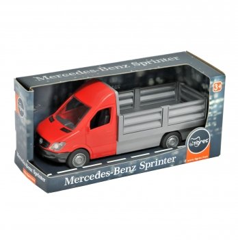 Модель машинки Тигрес Mercedes-Benz Sprinter Бортовой Красный 39673