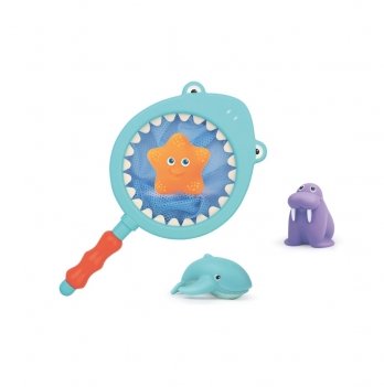 Игрушки для ванной Baby Team Сачок с игрушками 9027