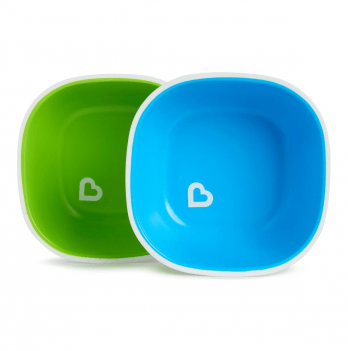 Детская тарелка глубокая Munchkin Splash Bowls 2 шт Голубой/Салатовый 46725.01