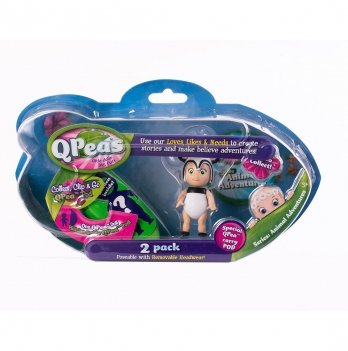 Игровой набор кукла в стручке горошинки QPeas Приключения животных Панда Пепилла QP003