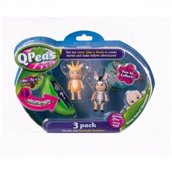 Игровой набор кукла в стручке горошинки QPeas Приключения животных Жирафчик Гиги и Зебра QP004