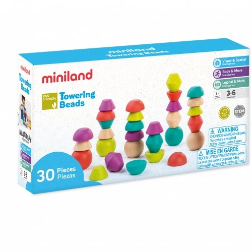 Развивающая игра балансир Miniland Towering Beads 30 шт 94051