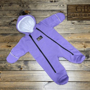 Демисезонный комбинезон детский Gold Baby 3-6 мес Фиолетовый БУ62-68