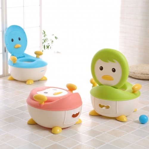 Горшок детский с антискользящими ножками Babyhood Пингвин Розовый BH-113P