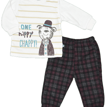 Комплект (кофточка + штанишки) для мальчика Twetoon, велюровый, бордовый