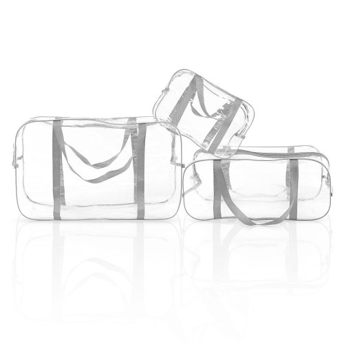 Прозрачная сумка в роддом 3 шт Сумочка Светло-серый 11_6_sxll