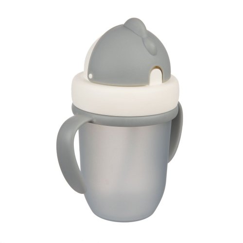 Чашка непроливайка с силиконовой трубочкой Canpol babies Matte Pastels 210 мл Серый 56/522_grey