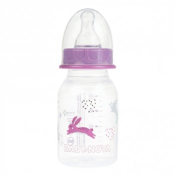 Бутылочка для кормления Baby-Nova Декор 120 мл Фиолетовый 3960067