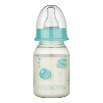 Бутылочка для кормления Baby-Nova Декор 120 мл Бирюзовый 3960069