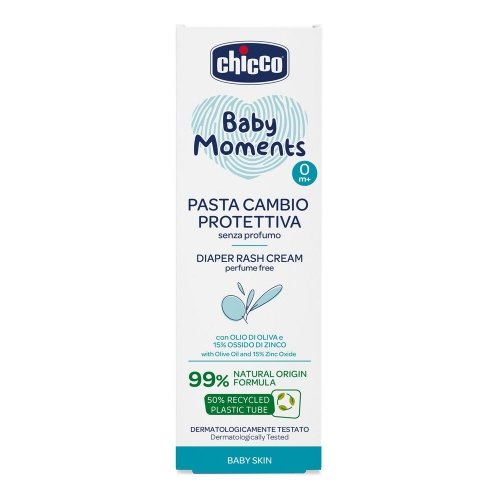 Крем под подгузник Chicco Baby Moments с цинком и пантенолом 100 мл 12114.00