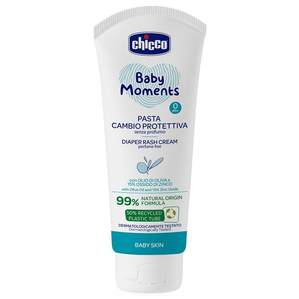 Крем под подгузник Chicco Baby Moments с цинком и пантенолом 100 мл 12114.00
