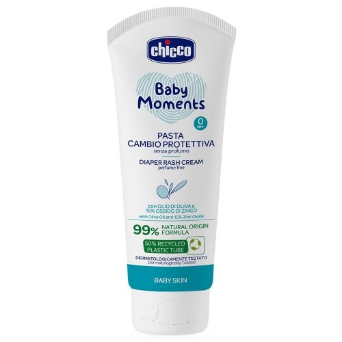 Крем под подгузник Chicco Baby Moments с цинком и пантенолом 100 мл 12114.00