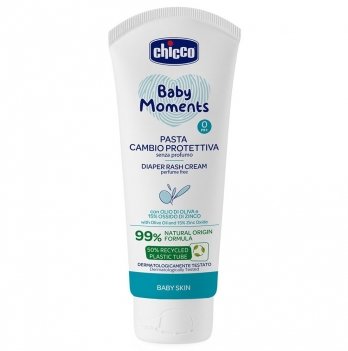 Крем под подгузник Chicco Baby Moments с цинком и пантенолом 100 мл 12114.00