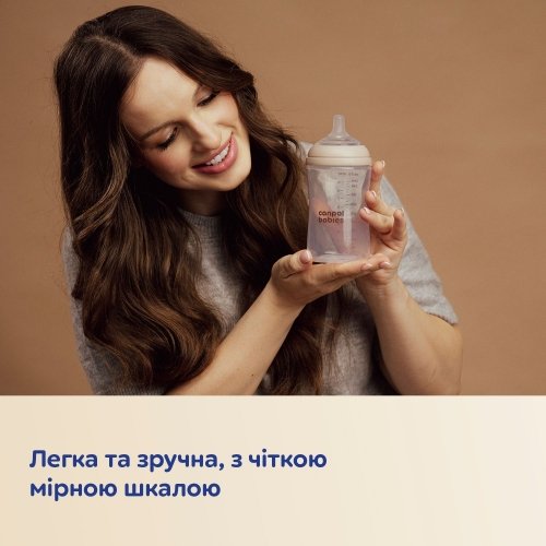 Антиколиковая бутылочка Canpol babies Natural Shape с соской Dual-zone 3m+ 260 мл 35/401