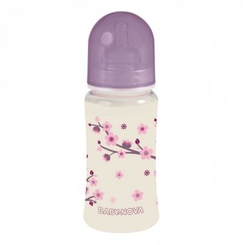 Бутылочка для кормления Baby-Nova Декор 300 мл Сиреневый 3966381