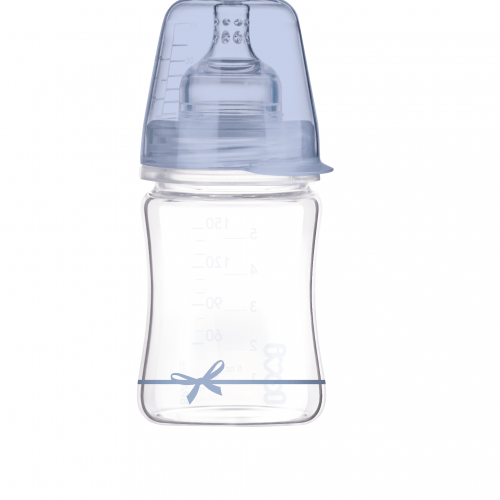 Стеклянная бутылочка для кормления Lovi Diamond Glass Baby Shower boy 150 мл Голубой 74/104boy