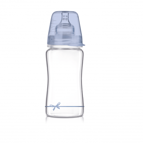 Стеклянная бутылочка для кормления Lovi Diamond Glass Baby Shower boy 250 мл Голубой 74/204boy