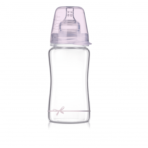Стеклянная бутылочка для кормления Lovi Diamond Glass Baby Shower girl 250 мл Розовый 74/204girl