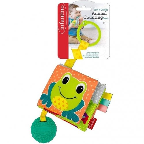 Детская игрушка на коляску с прорезывателем Infantino Навесная книга Животные 005362I