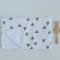 Непромокаемая пеленка для детей ELA Textile&Toys Треугольники Белый/Черный 100х80 см WRD002T