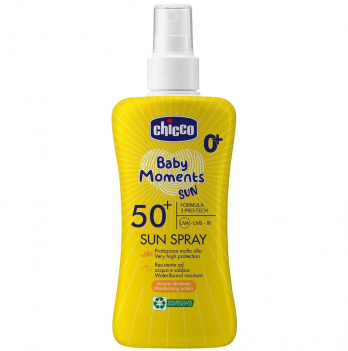 Молочко-спрей солнцезащитное Chicco Baby Moments Sun 0+ SPF 50+ 150 мл 12725.00