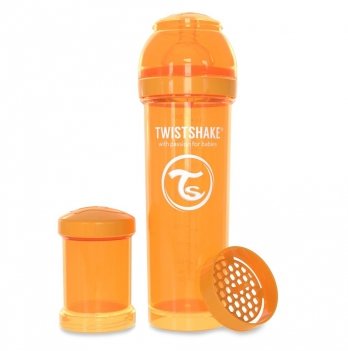 Бутылочка для кормления Twistshake 4+ мес Оранжевый 330 мл 78015
