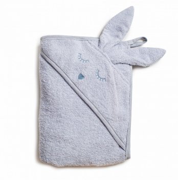 Полотенце для новорожденных из махры Twins Rabbit Серый 100х100 см 1500-TANК-10