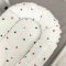 Кокон для новорожденных Oh My Kids Soft OMK Triangles Сатин Белый Поролон 2 см КК-225-ОМК