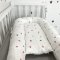 Кокон для новорожденных Oh My Kids Soft OMK Triangles Сатин Белый Поролон 2 см КК-225-ОМК