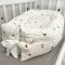 Кокон для новорожденных Oh My Kids Soft OMK Triangles Сатин Белый Поролон 2 см КК-225-ОМК