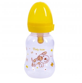 Бутылочка для кормления с латексной соской Baby Team Собачка 125 мл Желтый 1300 