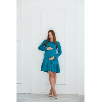 Платье для беременных и кормящих Lullababe Budapest Sea wave Синий LB05BD174