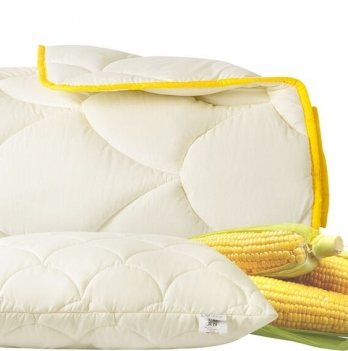 Комплект одеяло односпальное и подушка для сна Ideia Popcorn Молочный 8-35232