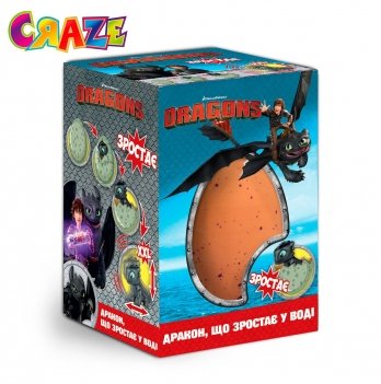 Растущая игрушка для детей Дракон в яйце Craze Mega Eggs Dreamworks Dragons 13328