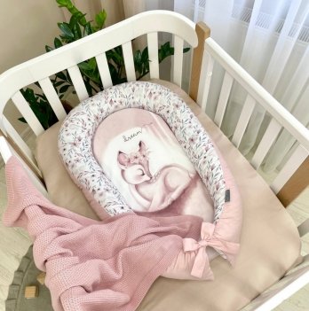 Кокон для новорожденных Маленькая Соня Art Design Олененок Розовый 5039425