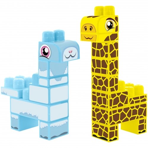 Конструктор Wader Baby Blocks Сафари Жирафа и Лама 41500