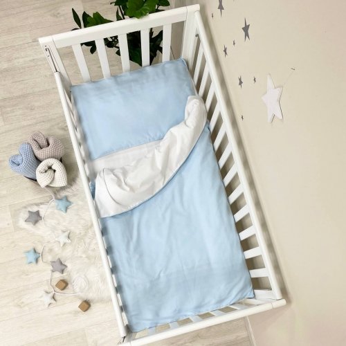 Детское постельное белье в кроватку Маленькая Соня Универсальный Голубой 030007